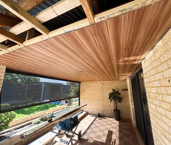 Ceiling Lining Over A Balcony